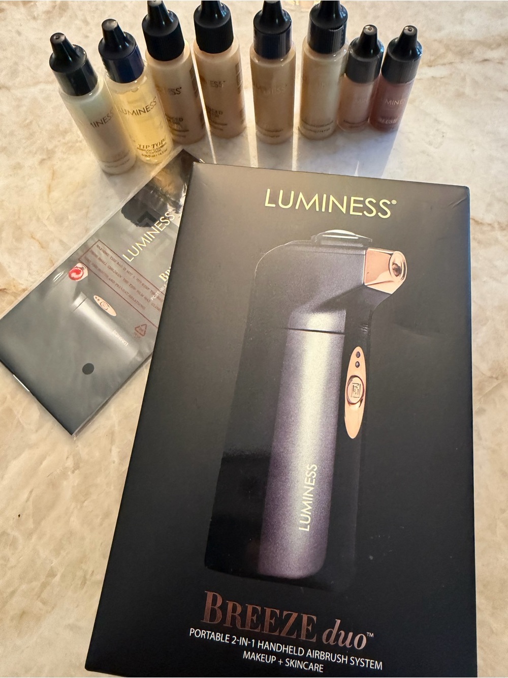 Luminess Breeze Duo Portable Airbrush System - Black & Rose Gold Accents